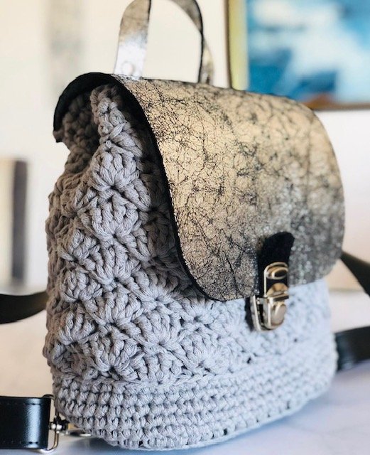 Guía de tejido Mochila Abanicos