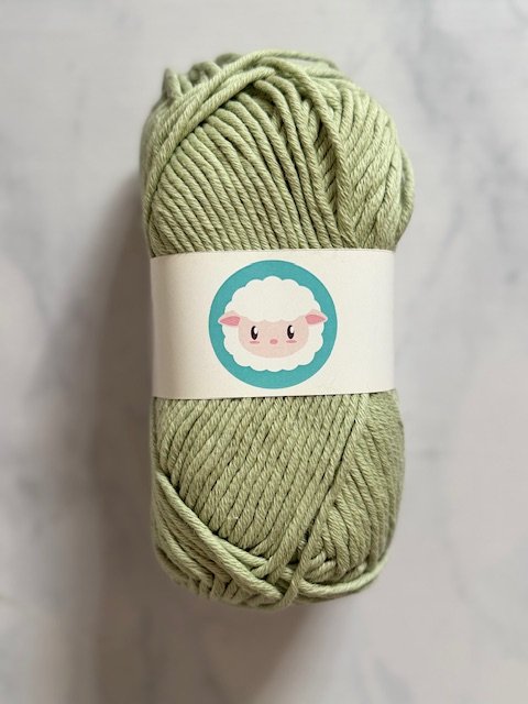 Algodón peinado - verde malva