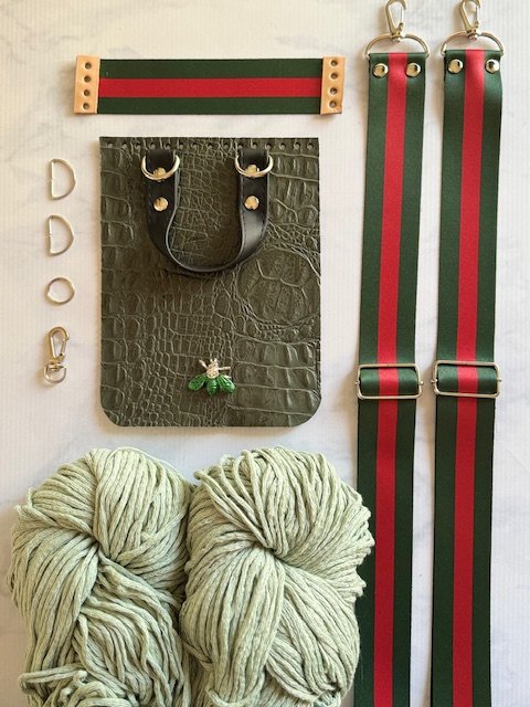 Kit Mochila Gucci - hilado verde malva