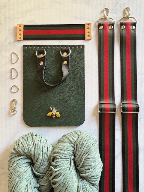 Kit Mochila Gucci - hilado verde cemento