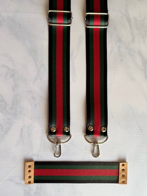 Correas Mochila Gucci - roja y verde