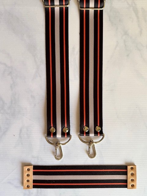 Correas Mochila Gucci - gris, rojo y negro