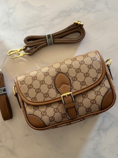Bandolera monogram beige