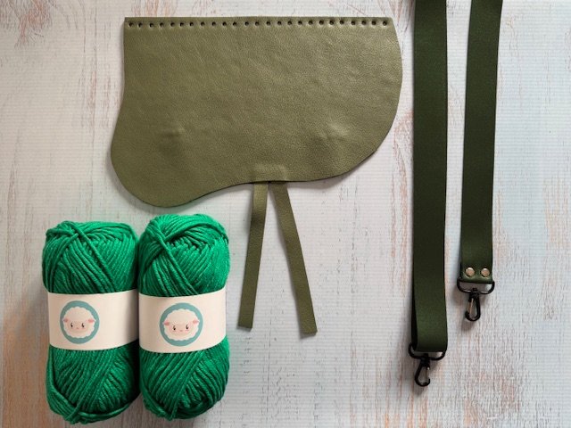 Bandolera Dior - hilado verde