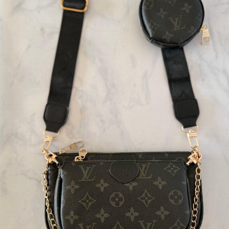 Bandolera multipochete color negro