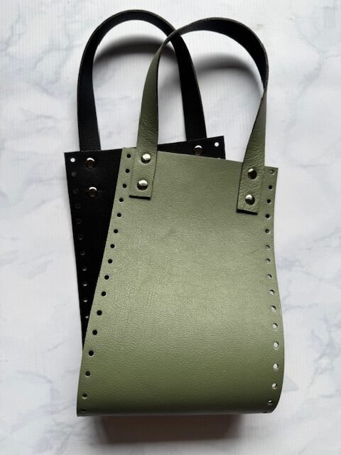 Pieza de cuero - Cartera Rose (verde claro)
