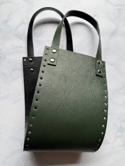 Pieza de cuero - Cartera Rose (verde inglés)