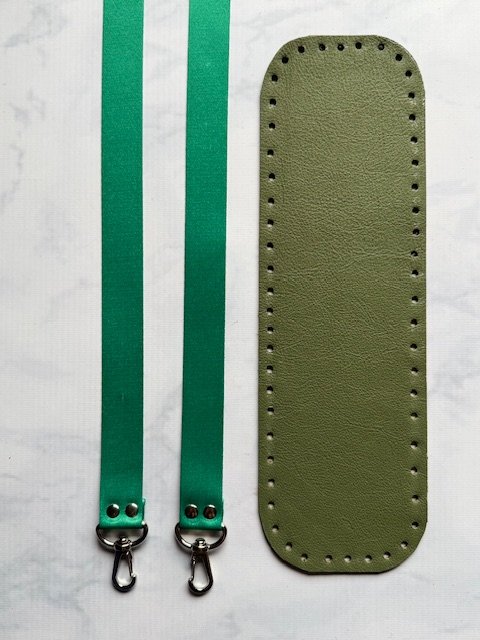 Pieza de cuero - Bandolera Anxiety (verde malva)