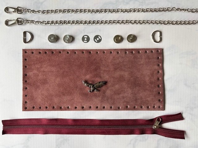 Bandolera Voltaire - gamuza rosa viejo
