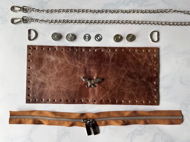 Bandolera Voltaire - cuero marrón desgastado
