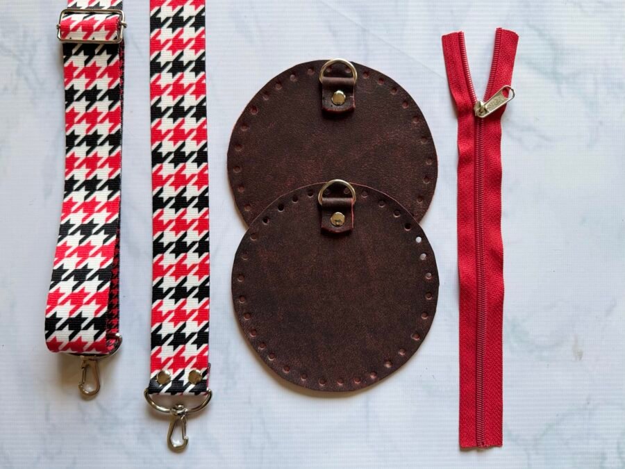 Bandolera Caramelo - bordo desgastado