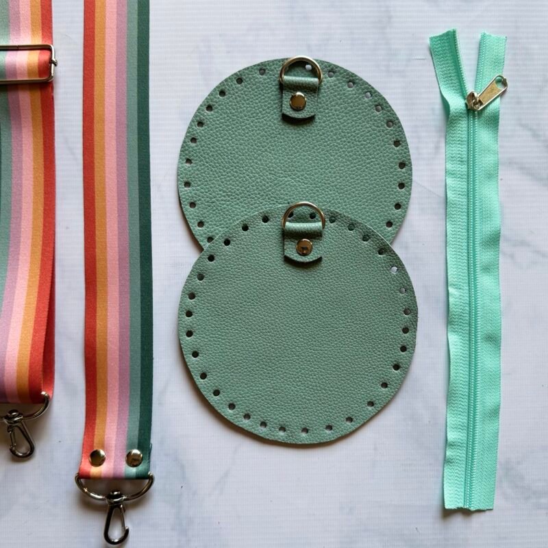Bandolera Caramelo - verde agua