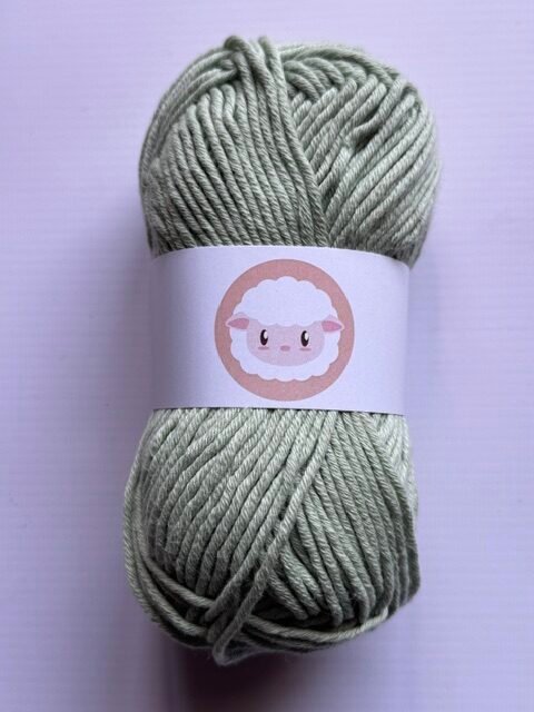 Algodón peinado - verde malva