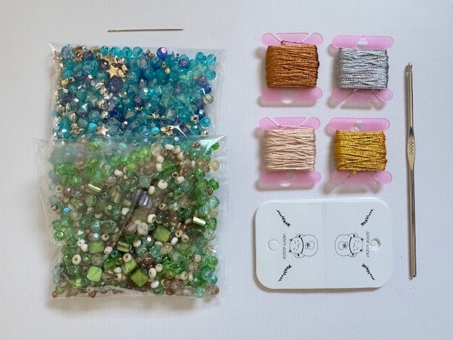 Kit collar infinito - degustación (material para 4 collares)