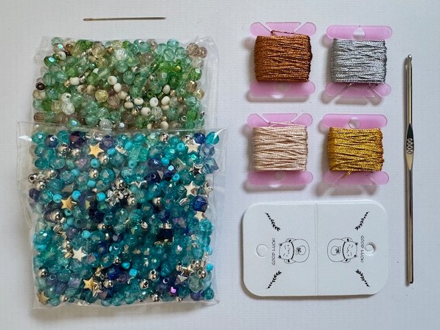 Kit collar infinito - degustación (material para 4 collares)