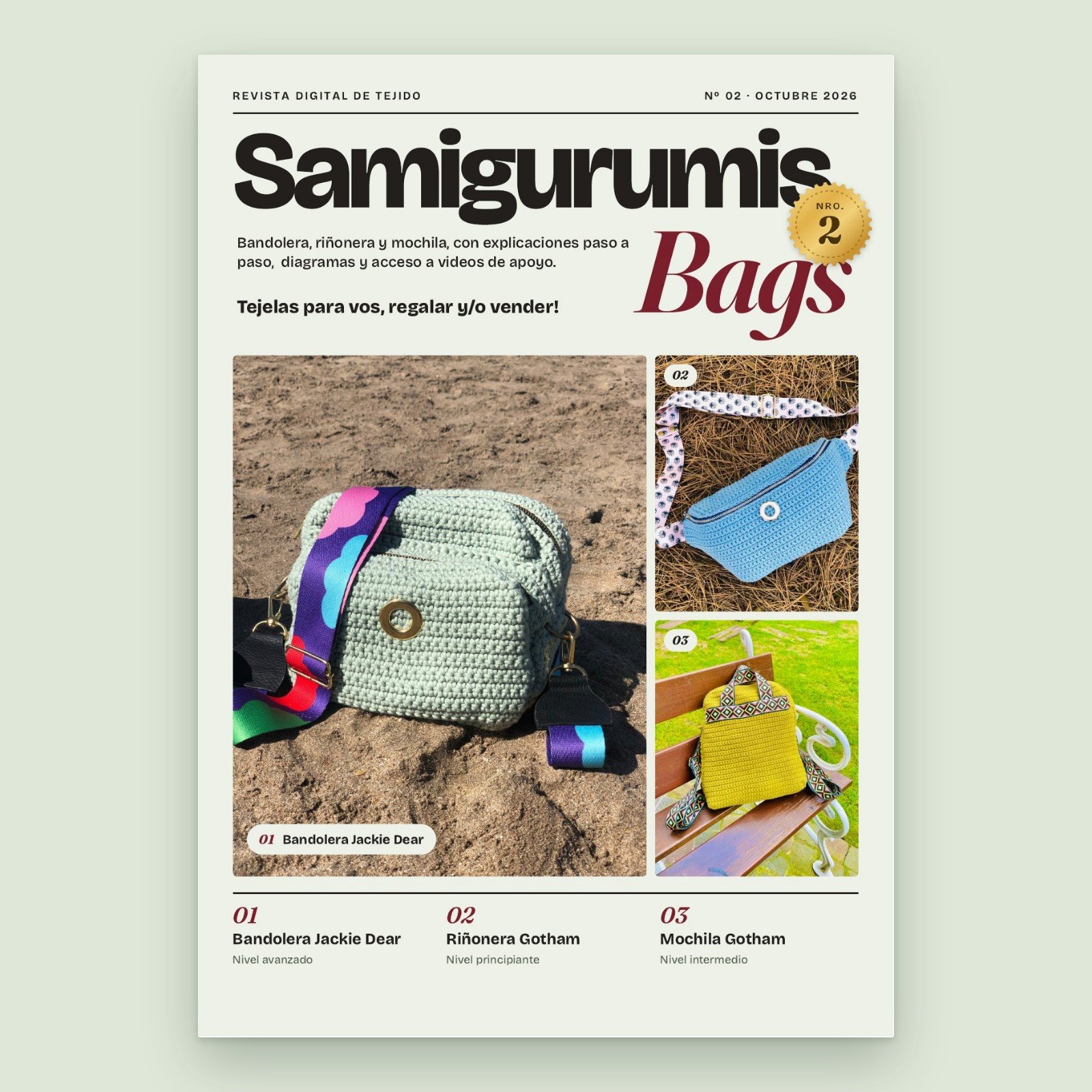 Samigurumis Bags Nº 02: revista digital de tejido